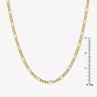 10K Gold Inch Semisolid Figaro Chain Necklace