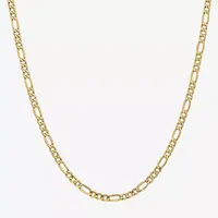 10K Gold Inch Semisolid Figaro Chain Necklace