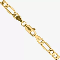 10K Gold Inch Semisolid Figaro Chain Necklace