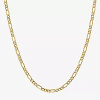 10K Gold Inch Semisolid Figaro Chain Necklace