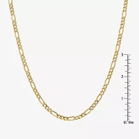 10K Gold Inch Semisolid Figaro Chain Necklace