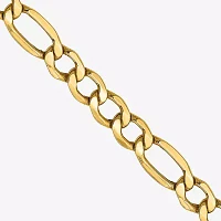 10K Gold Inch Semisolid Figaro Chain Necklace