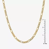 10K Gold Inch Semisolid Figaro Chain Necklace