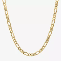 10K Gold Inch Semisolid Figaro Chain Necklace