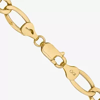 10K Gold Inch Semisolid Figaro Chain Necklace