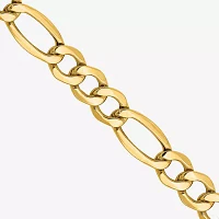 10K Gold Inch Semisolid Figaro Chain Necklace