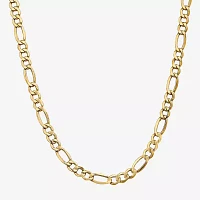 10K Gold Inch Semisolid Figaro Chain Necklace