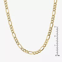 10K Gold Inch Semisolid Figaro Chain Necklace