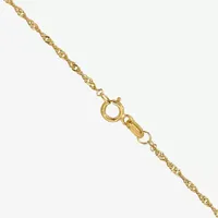 14K Gold 14-30" Solid Singapore Chain Necklace