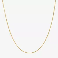 14K Gold 14-30" Solid Singapore Chain Necklace