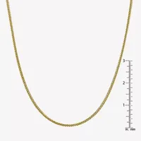 14K Gold Inch Semisolid Wheat Chain Necklace