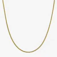 14K Gold Inch Semisolid Wheat Chain Necklace