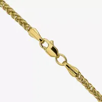 14K Gold Inch Semisolid Wheat Chain Necklace