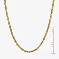 14K Gold Semisolid Wheat Chain Necklace