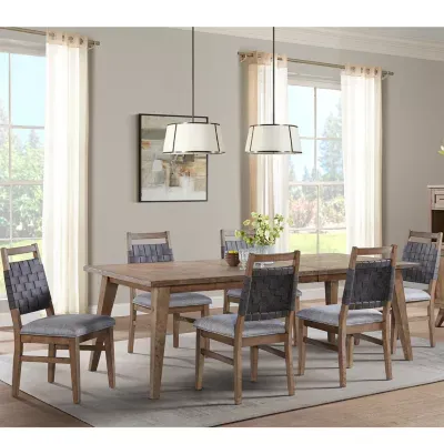 Bimini 7-pc. Dining Set with 6 Woven Side Chairs