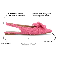 Journee Collection Womens Sabbrina Pointed Closed Toe Ballet Flats