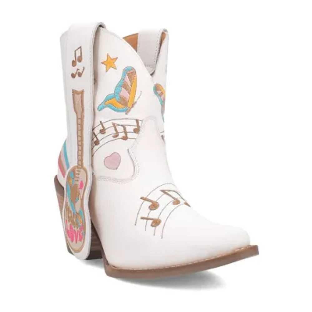 Dingo Womens Melody Stacked Heel Cowboy Boots