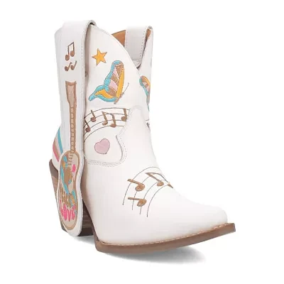 Dingo Womens Melody Stacked Heel Cowboy Boots