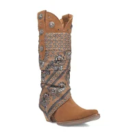 Dingo Womens Rhaposdy Stacked Heel Cowboy Boots