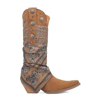 Dingo Womens Rhaposdy Stacked Heel Cowboy Boots