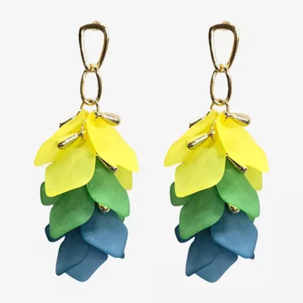 Bijoux Bar Gold Tone Ombre Drop Earrings