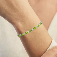 Gemstone Sterling Silver Bolo Bracelet