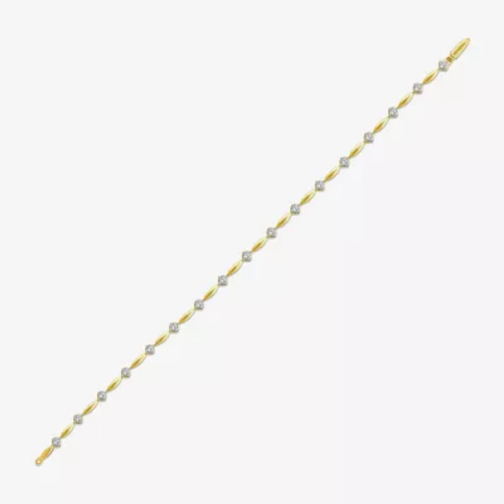 (I1/ I) 1 CT. T.W. Lab Grown White Diamond 10K Gold 7 Inch Tennis Bracelet