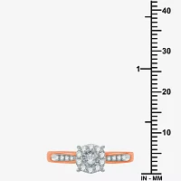 I Said Yes (H-I / I1) Womens 3/8 CT. T.W. Lab Grown White Diamond 14K Rose Gold Over Silver Sterling Round Halo Bridal Set