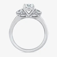 Love Lives Forever (G / Si1-Si2) Womens 2 CT. T.W. Lab Grown White Diamond 10K Gold Round Side Stone 3-Stone Engagement Ring