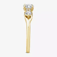 Love Lives Forever Lab Grown - (G / Si1-Si2) Womens 1 CT. T.W. White Diamond 10K Gold Round 3-Stone Engagement Ring