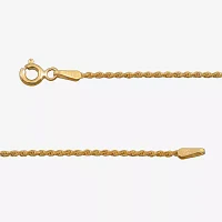 Made in Italy 24K Gold Over Silver Inch Solid Rope Chain Necklace