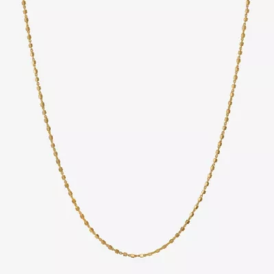 Made in Italy 24K Gold Over Silver 20 Inch Solid Link Chain Necklace