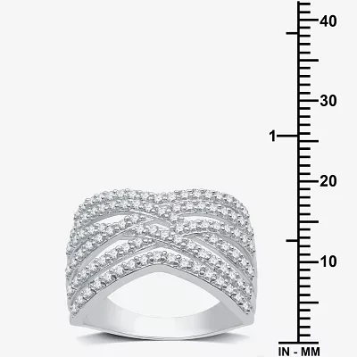 1 CT. T.W. Lab Grown White Diamond Sterling Silver Band