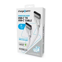 Chargeworx 6Ft Power Delivery Usb-C To Usb-C Cable