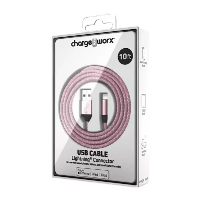 Chargeworx 10Ft Usb Cable Lightning Connector