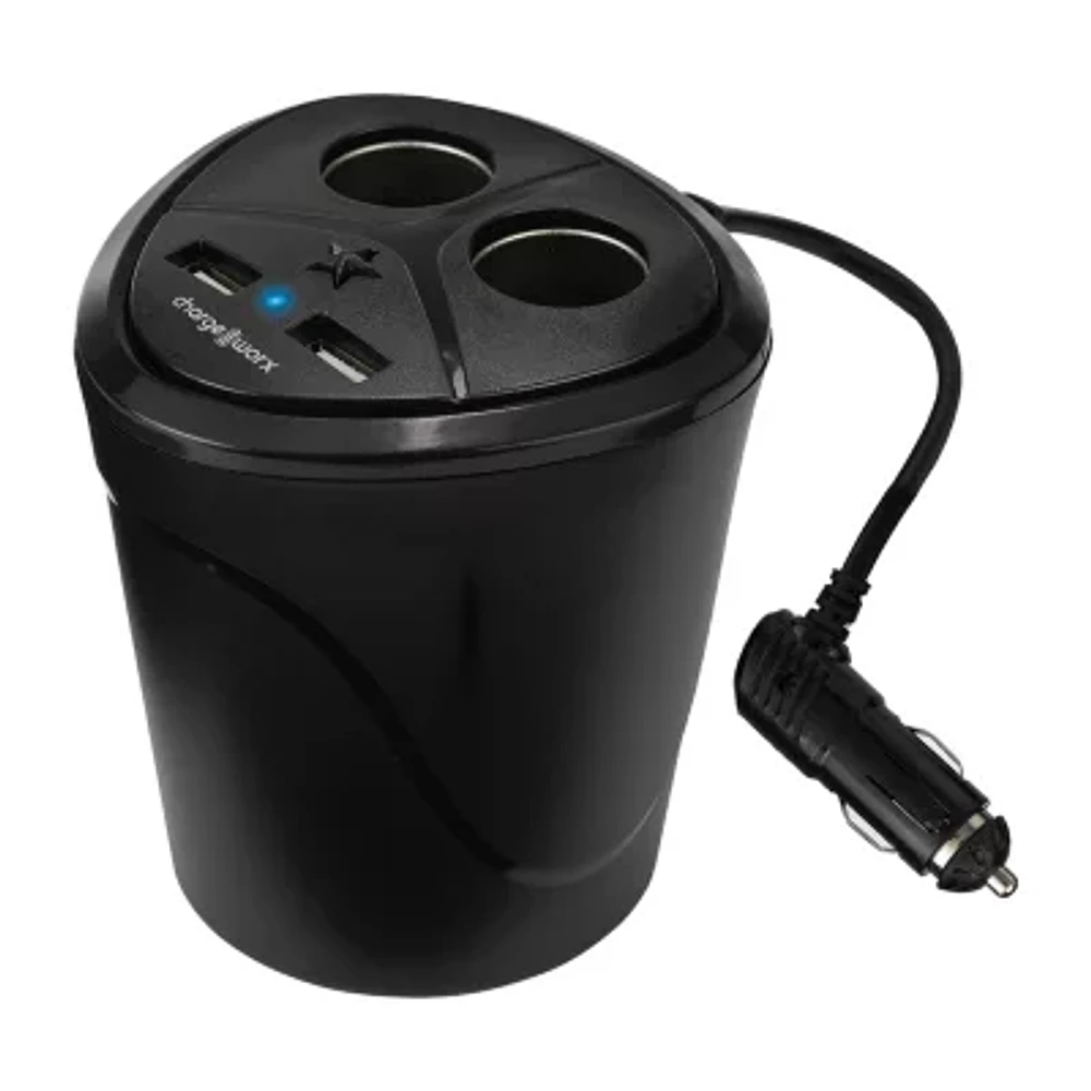 Chargeworx 12V Dual Usb Cup Holder Mount