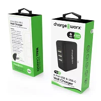 Chargeworx 3 Usba 1Usbc Wall Charger