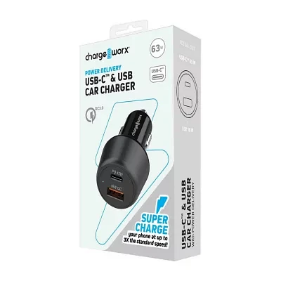 Chargeworx Usb-C Usb-A Car Charger