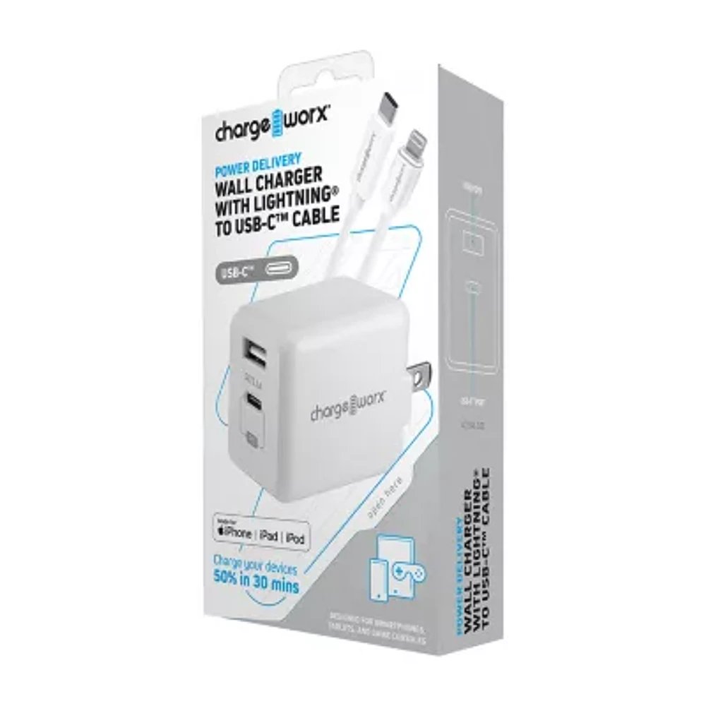 Chargeworx Combo Dual Port Wall Charger