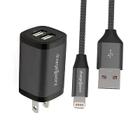 Chargeworx 3 Lightning Connector Dual Usb Charger