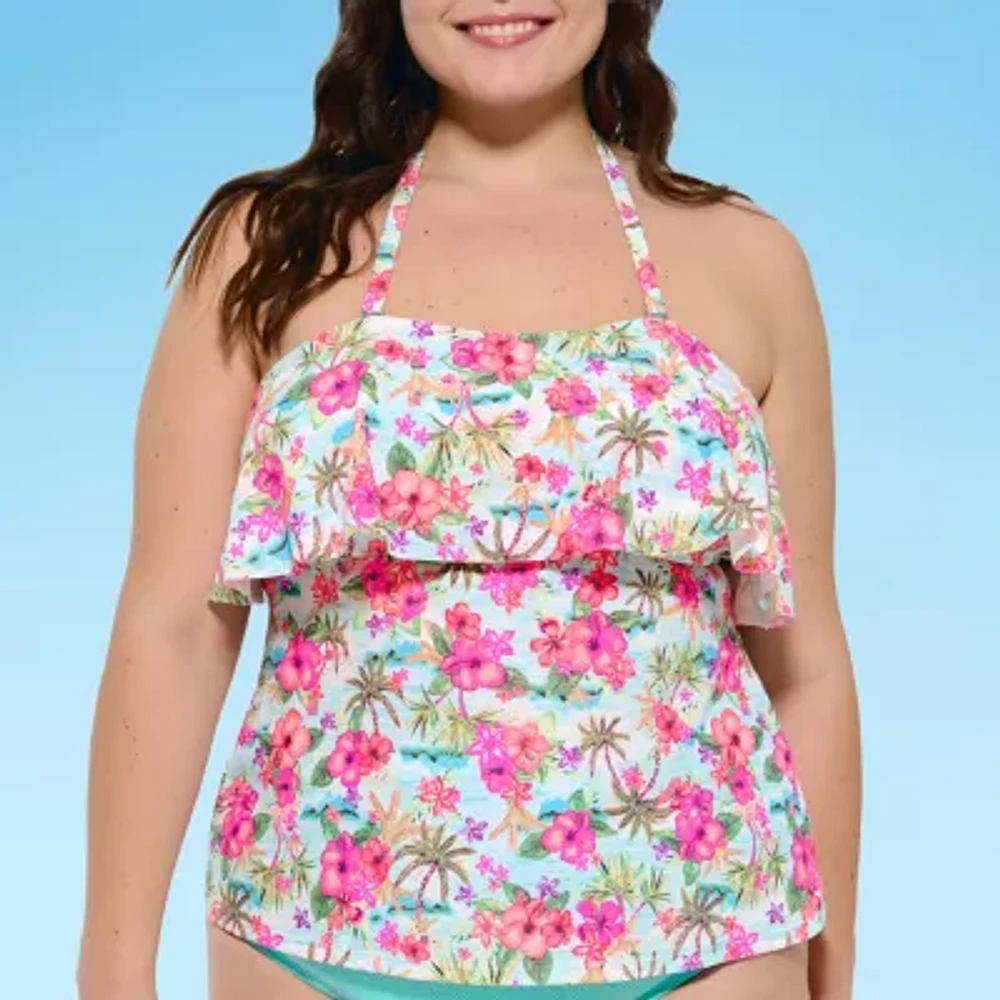 Decree Tankini Swimsuit Top Juniors Plus