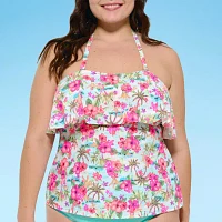 Decree Tankini Swimsuit Top Juniors Plus