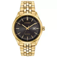 Citizen Corso Mens Gold Tone Stainless Steel Bracelet Watch Bm7252-51e