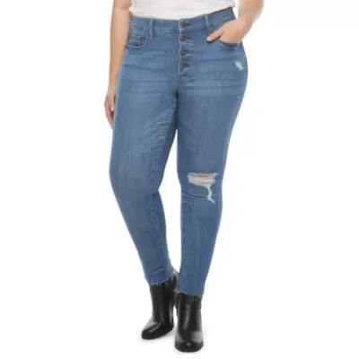 a.n.a - Plus Womens High Rise Skinny Jean