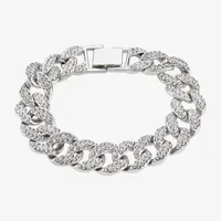 Stainless Steel Solid Curb Chain Bracelet