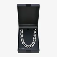 Stainless Steel 24 Inch Solid Curb Chain Necklace