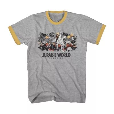 Little & Big Boys Crew Neck Short Sleeve Jurassic World Graphic T-Shirt