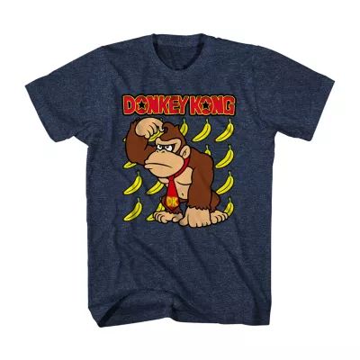 Mens Crew Neck Short Sleeve Regular Fit Donkey Kong Graphic T-Shirt