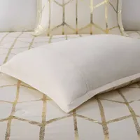 Intelligent Design Khloe Metallic Printed Comforter Set with decorative pillows
