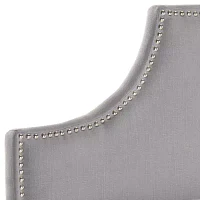 Hallmar Upholstered Headboard with Nailhead Trim